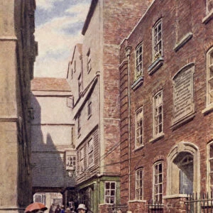 Entrance to Bishopsgate from Great St Helen s, 1890 (colour litho)