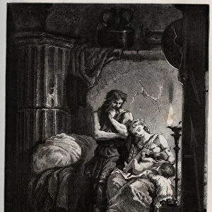 Eponine and her husband Julius Sabinus (died 78 AD) living clandestinely in a cave to
