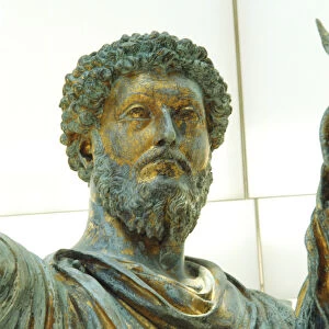 Detail from the Equestrian Statue of Marcus Aurelius (bronze)