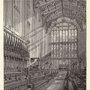 Eton College: Interior of the Chapel (engraving)