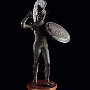 Etruscan civilization: "the deity of war Laran"Bronze sculpture