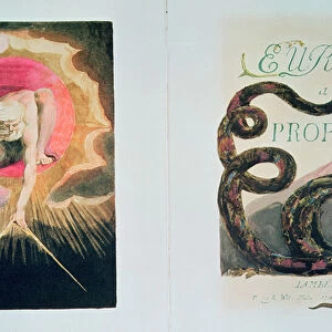 Europe a Prophecy; Left to right frontispiece and title page