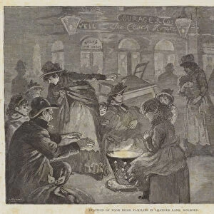 Eviction of Poor Irish Families in Leather Lane, Holborn (engraving)