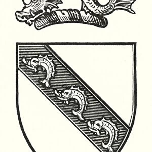 Example, Dolphin embowed (engraving)