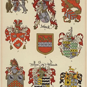 Examples of English Heraldry, XV and XVI Centuries (colour litho)