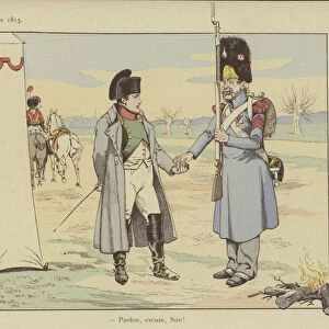 "Excuse me, Sir!", 18 October 1813 (colour litho)
