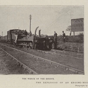 The Explosion of an Engine-Boiler at Westerfield, near Ipswich (b / w photo)