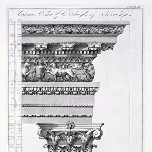 Exterior order of the Temple of Aesculapius, plate XLVII from