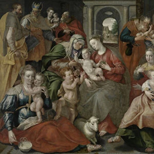 The Family of St. Anne, 1585 (oil on panel)