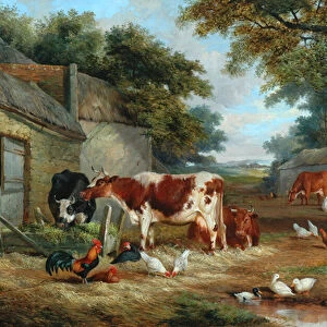 Farmyard, 1856 (oil on canvas)