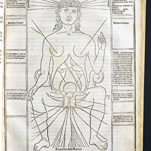 Female Anatomy from Fasciculus Medicinae by Johannes de Ketham (d. c. 1490) c