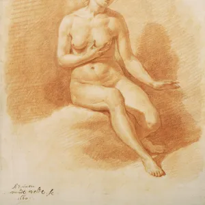 Female Nude, 1660 (red chalk on paper)