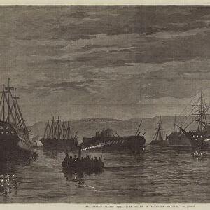 The Fenian Alarm, the Night Guard in Plymouth Harbour (engraving)