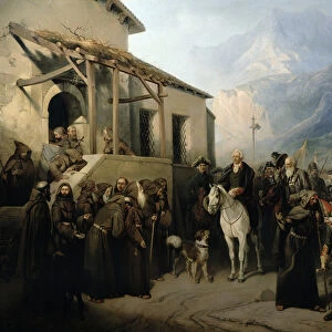 Field-marshal Alexander Suvorov on the St Gothard summit, 13th September 1799, 1855