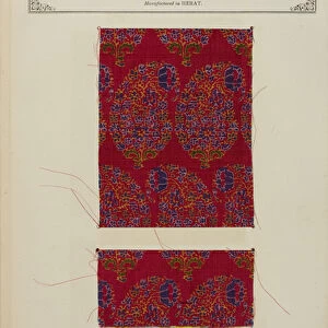 Figured silk cloth sample made in Herat, from The Collection of the Textile
