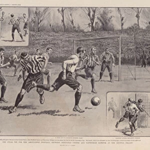 The final tie for the association football (engraving)