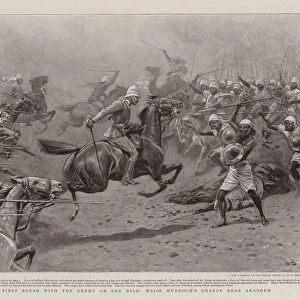 The First Brush with the Enemy on the Nile, Major Murdochs Charge near Akasheh (litho)