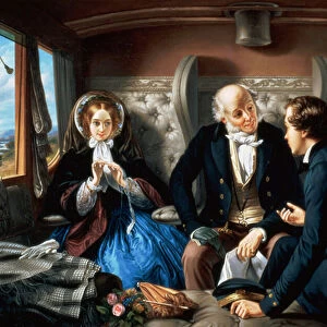First Class - The Meeting (oil on canvas)