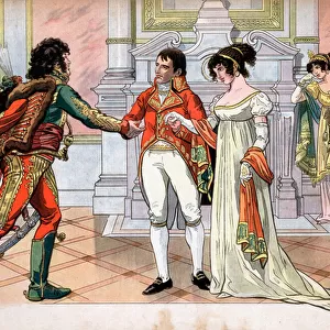 The first Consul Napoleon I Bonaparte (1769-1821) gave the hand of his sister Caroline