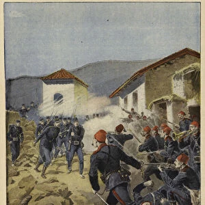 First hostilities of the Greco-Turkish War, 1897 (colour litho)