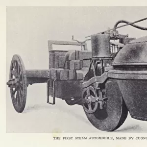 The first steam automobile, made by Cugnot in 1769 (b / w photo)