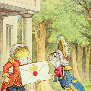 The Fish-Footman Delivering an Invitation to the Duchess, illustration from Alice