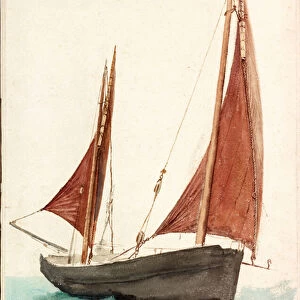 Fishing Boat (bodycolour on paper)