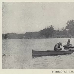Fishing in Pelham Bay (b / w photo)