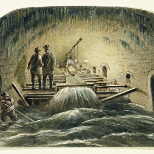 The Fleet Sewer, c. 1840 (w / c on paper)