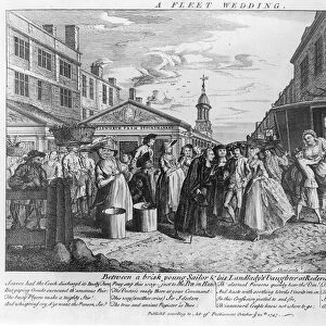 A Fleet Wedding, 1747 (engraving)