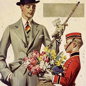 Flowers for the Lady, 1930 (oil on canvas laid on board)