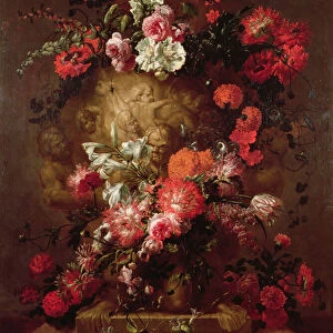 Flowers Round a Huge Urn, 1706 (oil on canvas)