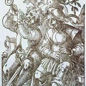 Flute and bagpipe players in the Middle Ages