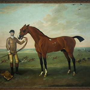 Flying Childers with a groom on Newmarket Heath, c. 1722-25 (oil on canvas)