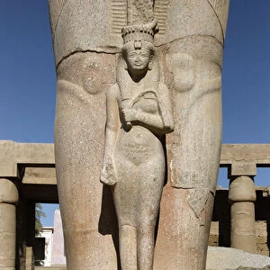 Foot of the colossal statue of Ramses II, with his daughter and wife Bentanta (sculpture)