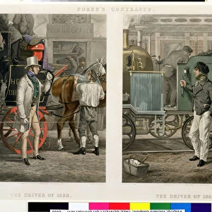 Fores Contrasts: The Driver of 1832, The Driver of 1852, engraved by John Harris