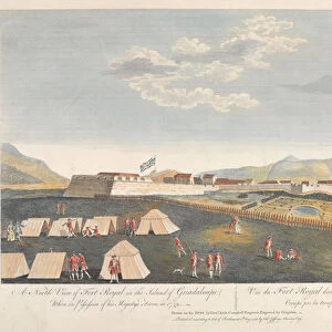 Fort Royal, Guadeloupe, 1759 (engraving, coloured)