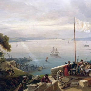 Foundation of the city of Quebec by Samuel de Champlain in 1608, 1848 (oil on canvas)
