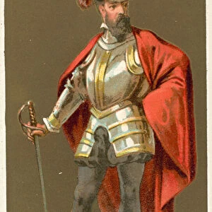 Francisco Pizarro, Spanish conquistador (chromolitho)