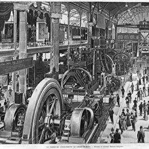 The French Electrical Machinery Gallery at the Universal Exhibition of 1900 (engraving)