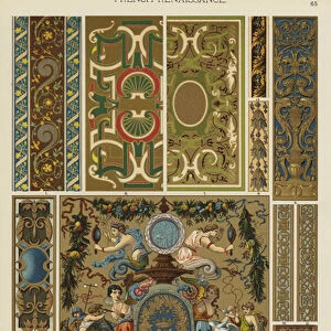 French Renaissance, Wall-Painting, Polychrome Sculpture, Weaving and Book Covers (colour litho)