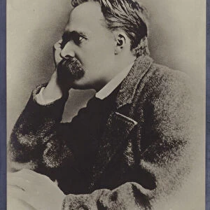 Friedrich Nietzche (1844-1900), German philosopher and writer (b / w photo)