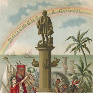 Frontispiece to book on Columbus