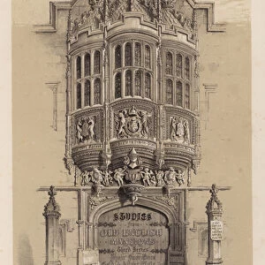 Frontispiece for Old English Mansions, Third Series, by C J Richardson (colour litho)