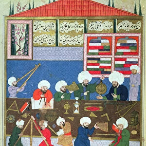 FY 1404 Takyuddin and other astronomers at the Galata observatory founded in 1557