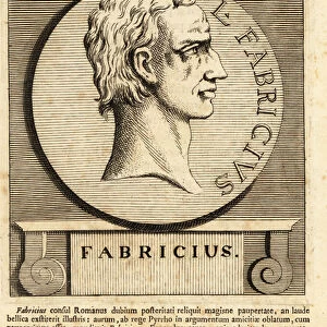 Gaius Fabricius Luscinus Monocularis, the one-eyed, 1786 (engraving)