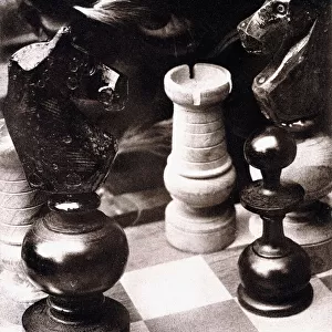After a Game of Chess, c. 1930 (oil print)