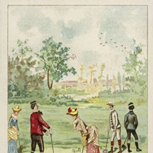 The game of croquet (chromolitho)