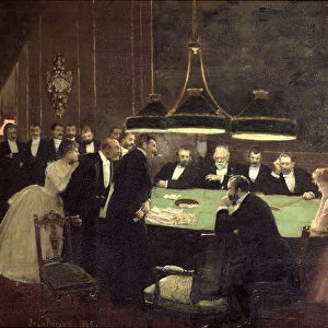 The Gaming Room at the Casino, 1889 (oil on canvas)