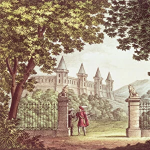 The Gardens of Windsor Castle, set design for the opera Anna Bolena, engraved by Ricordi